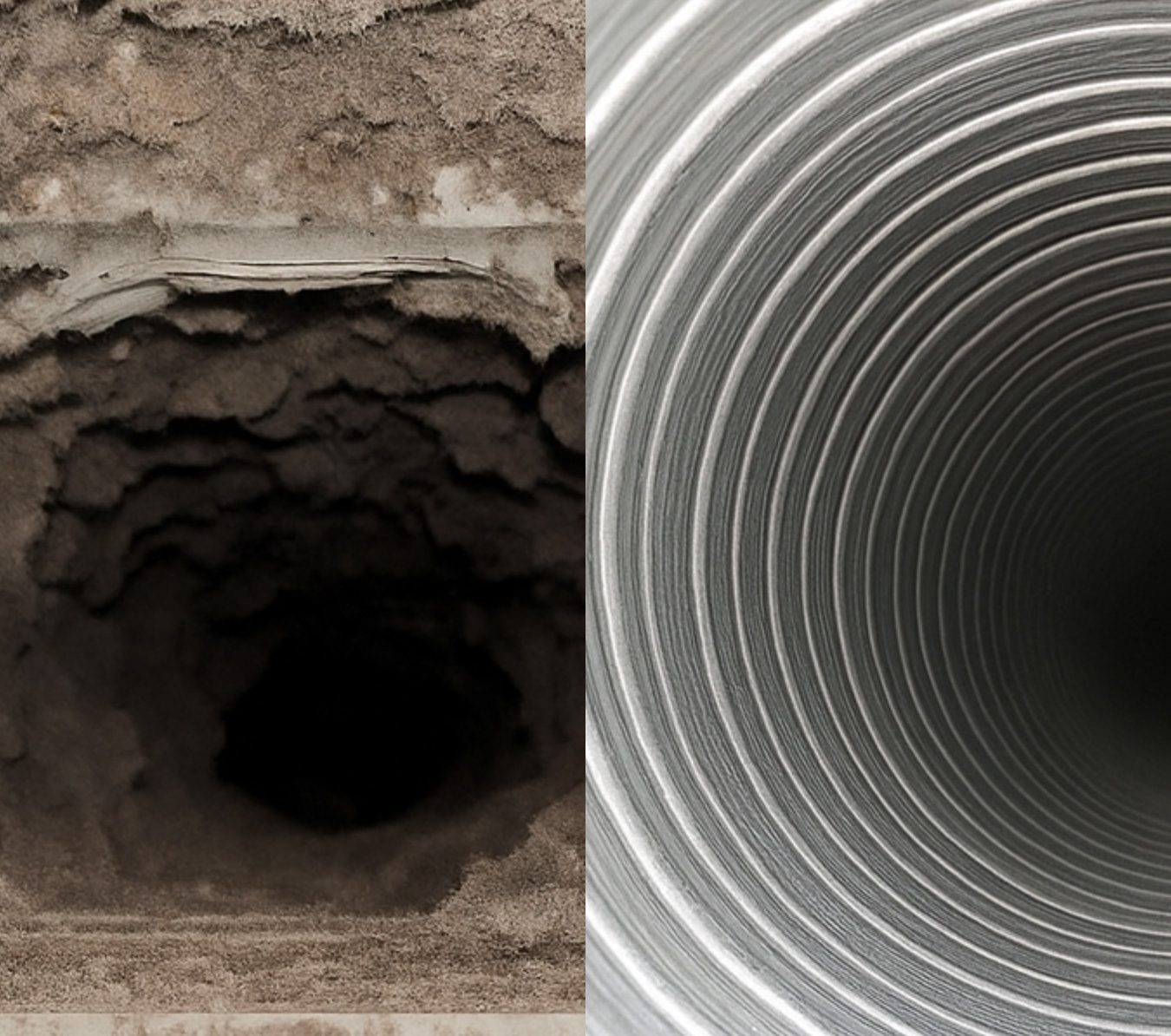 Dirty Dryer Vent Before After